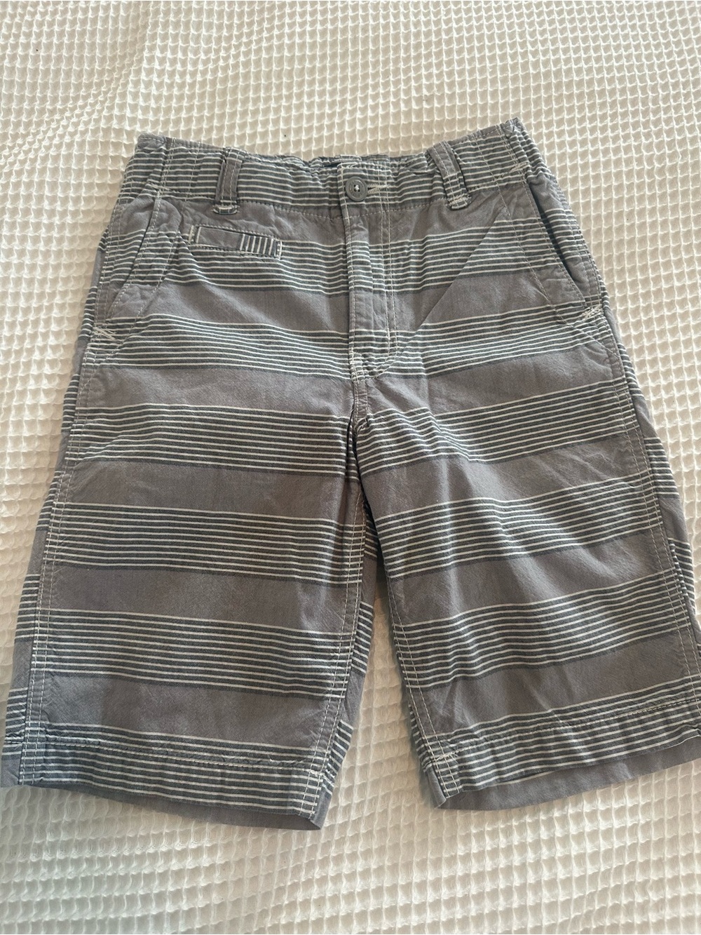 GapKids Shorts Adjustable waist Gray Striped